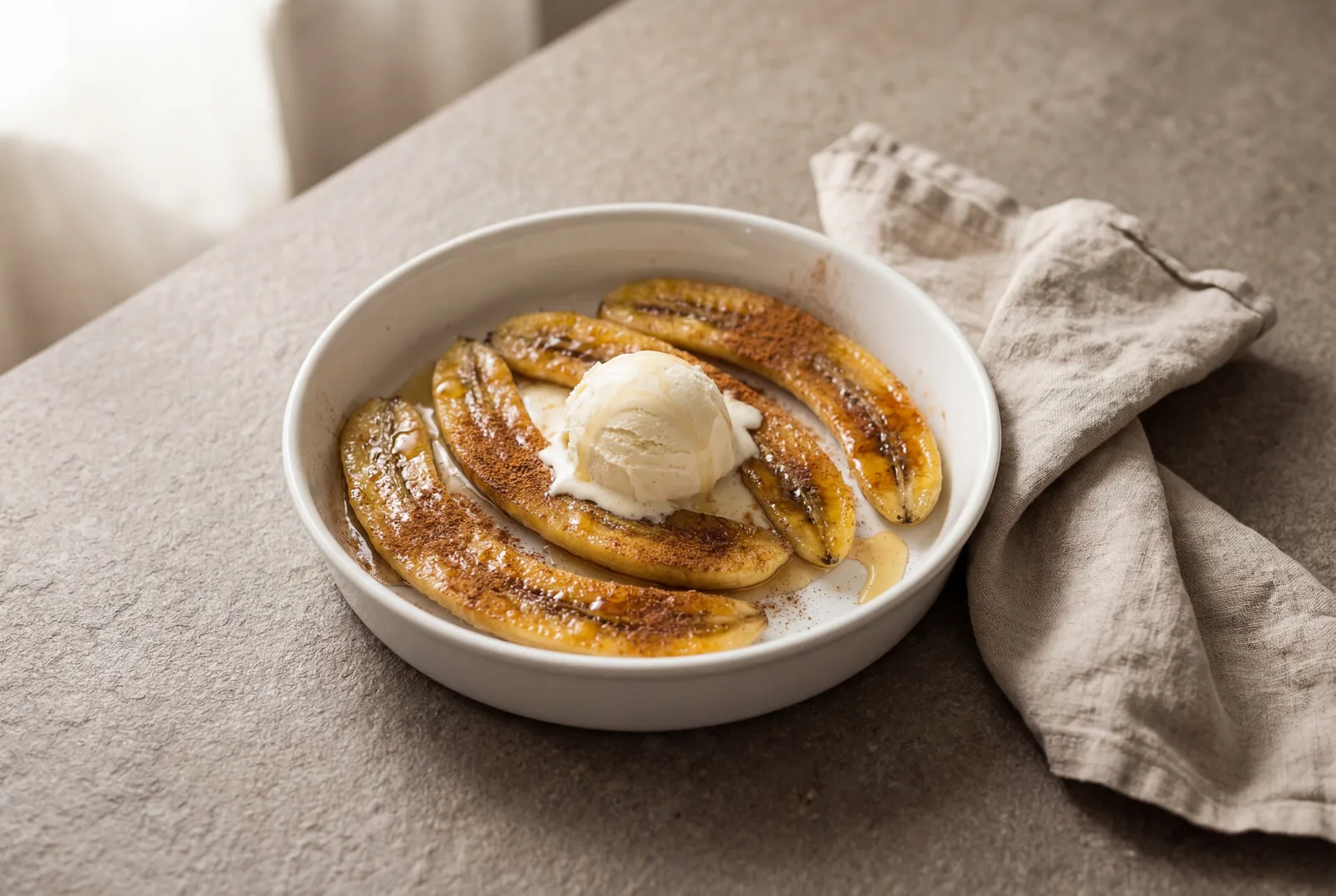 Cinnamon Baked Bananas