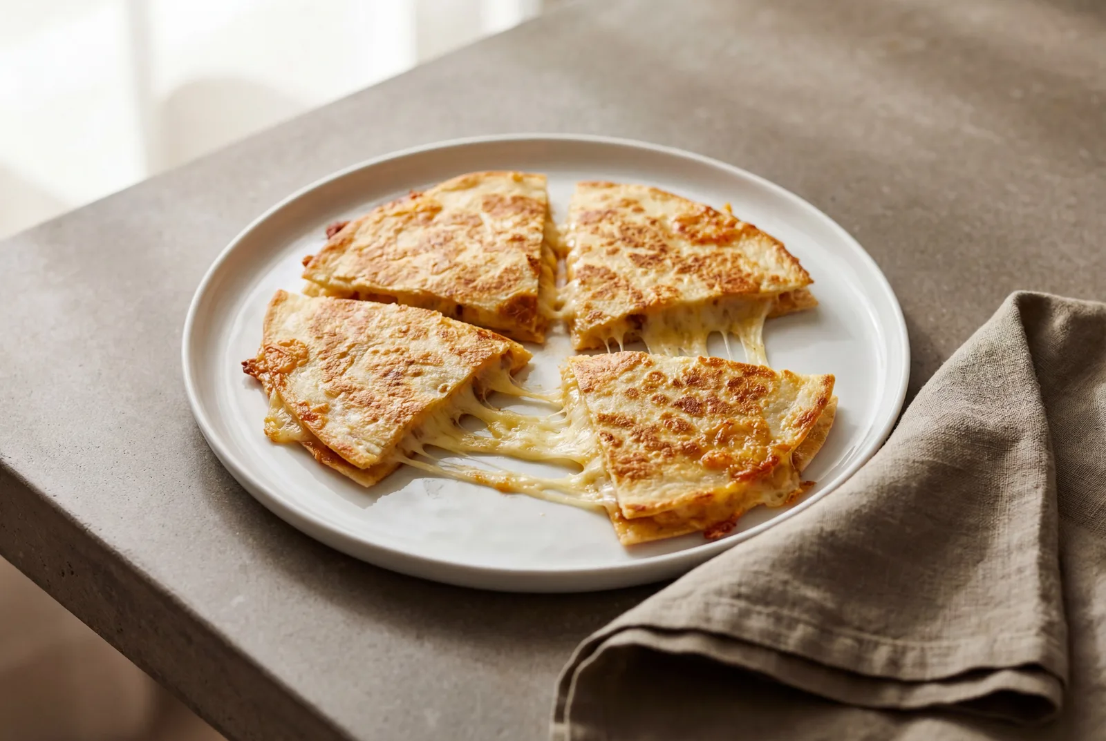Cheese Quesadilla Triangles