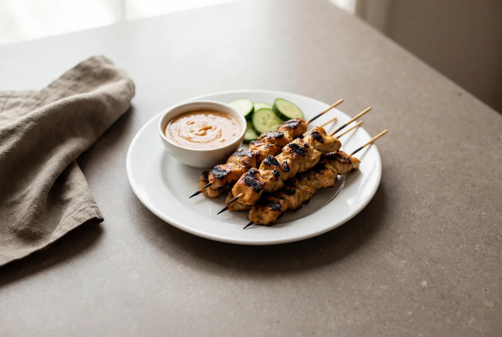 Chicken Satay with Peanut Sauce