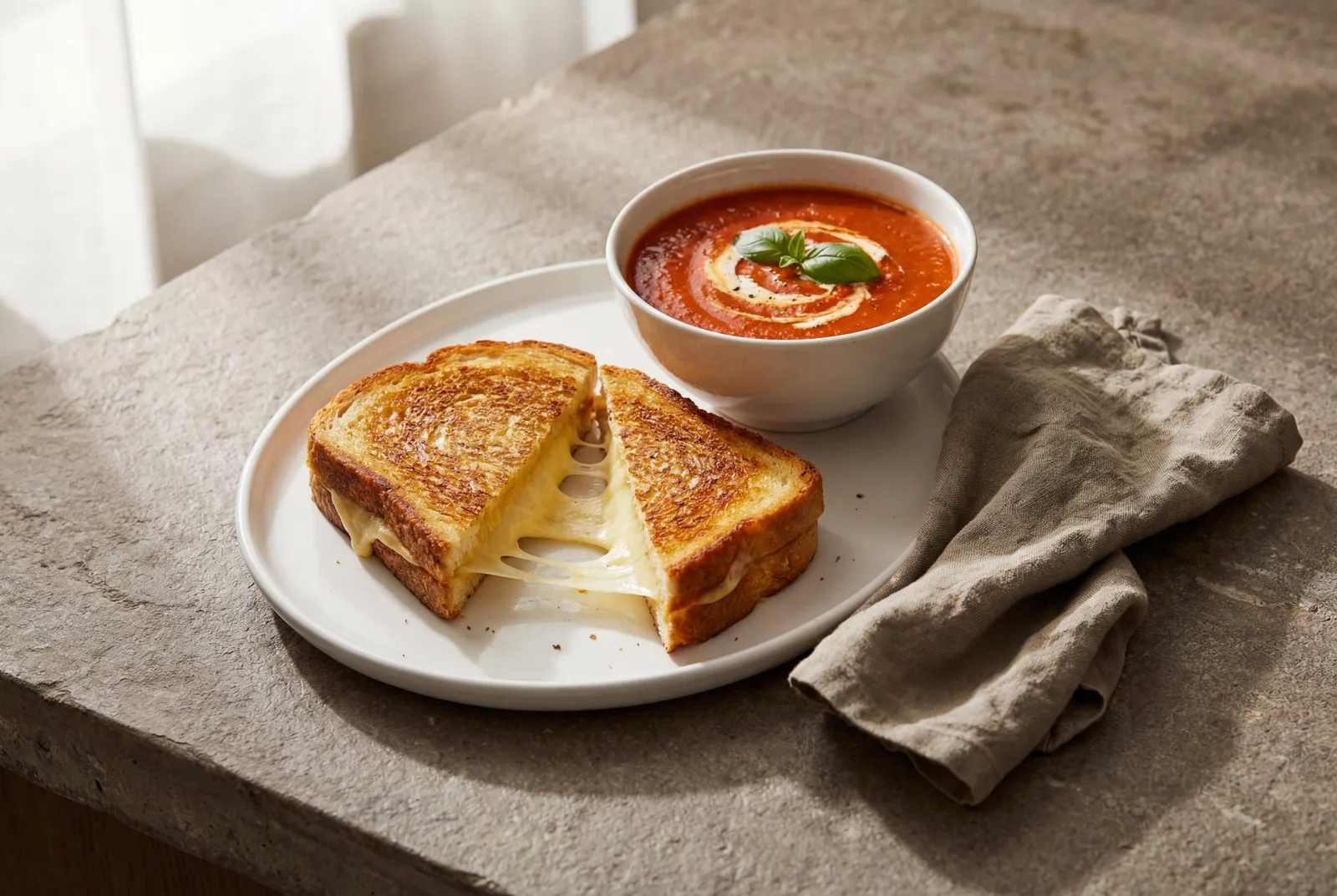 Grilled Cheese with Tomato Soup