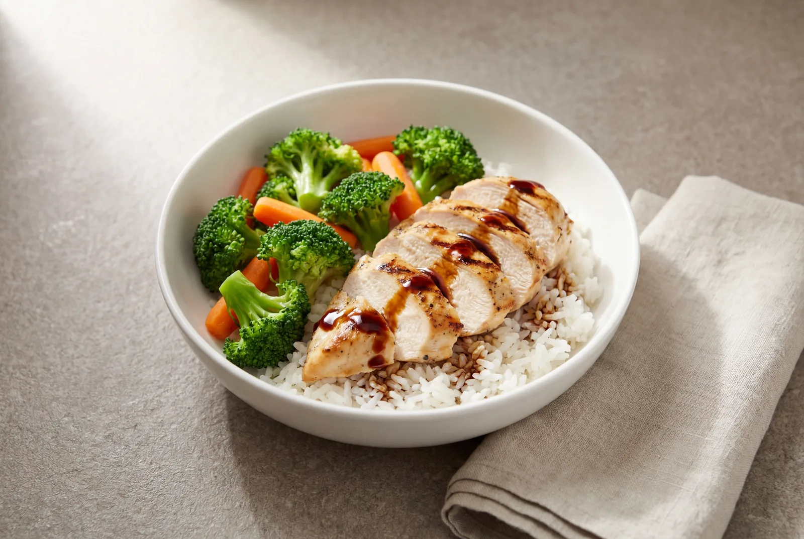 Simple Chicken Rice Bowl